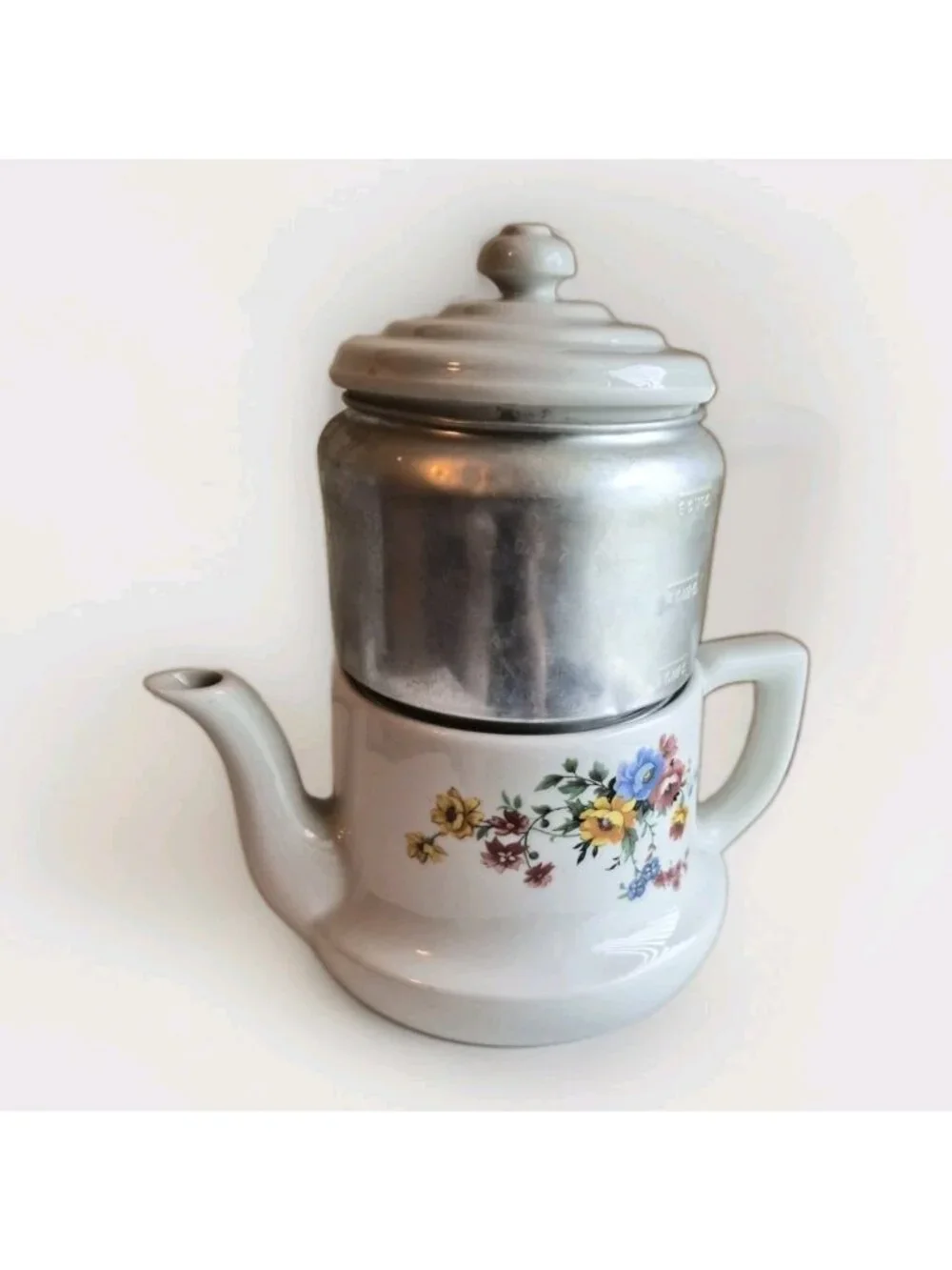 VTG Drip-O-Lator Coffee Pot The Enterprise Aluminum Co 1950s Cottage Grannycore